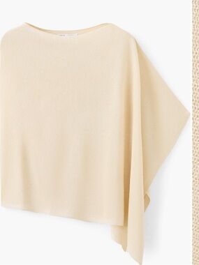 Mango Raul asymmetrical hem knit cape